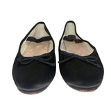 *Loeffler Randall Leonie Satin Bow Trim Elastic Mary Jane Strap Ballet Flats, Size 7