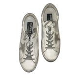 *Golden Goose Superstar Leather & Suede Metallic Trim Hidden Lift Sneakers, Size 41