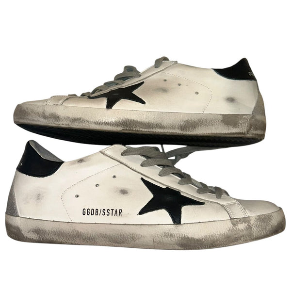 *Golden Goose Superstar Leather & Suede Hidden Lift Low-Top Sneakers, Size 40