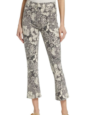 *Mother The Hustler Ankle Floral High-Rise Flare Jeans, Size 26(2)