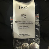 *IRO Paris Han Lamb Leather Asymmetric Zip Buckle Side Waist Biker Moto Jacket, Size FR40=8