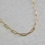 Katie Waltman Lora Coin 24K Gold Plate Paperclip Chain 16" Necklace