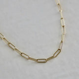 Katie Waltman Lora Coin 24K Gold Plate Paperclip Chain 16" Necklace