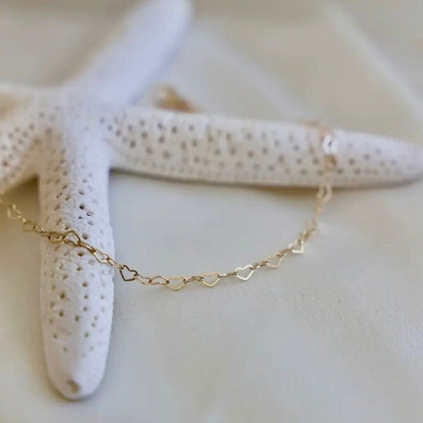 Katie Waltman 14K Gold-Fill Heart Links Chain Bracelet