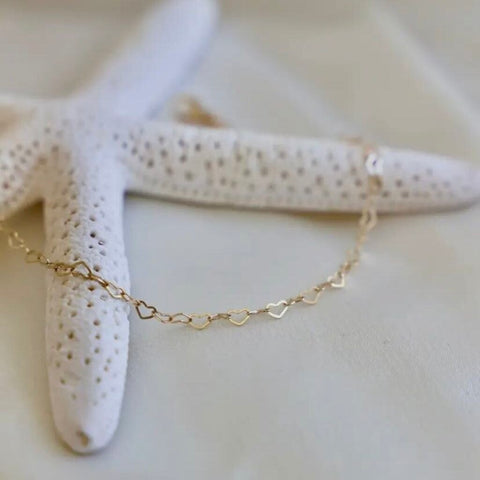 Katie Waltman 14K Gold-Fill Heart Links Chain Bracelet