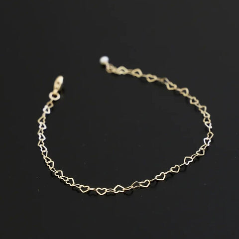 Katie Waltman 14K Gold-Fill Heart Links Chain Bracelet