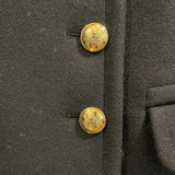 *Nili Lotan Pascal Virgin Wool Notch Collar Double Breasted Gold Button Jacket, Size M