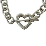 *Tiffany & Co Sterling Silver Heart Arrow 8" Toggle Bracelet