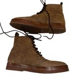 *Jenni Kayne Canyon Nubuck Leather Lace-Up Chunky Rubber Sole Hiker Ankle Boots, Size 37