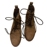 *Jenni Kayne Canyon Nubuck Leather Lace-Up Chunky Rubber Sole Hiker Ankle Boots, Size 37