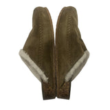 *Jenni Kayne Shearling Lined Moc Clog Suede Molded Footbed Mules, Size 37