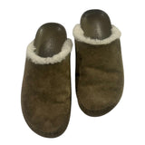 *Jenni Kayne Shearling Lined Moc Clog Suede Molded Footbed Mules, Size 37