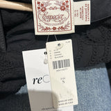 *NWT Especia Moss Cotton Eyelet Long Sleeve Collared Split Neck Popover Top, Size S