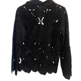 *NWT Especia Moss Cotton Eyelet Long Sleeve Collared Split Neck Popover Top, Size S