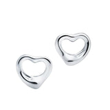 *Tiffany & Co x Elsa Peretti Sterling Silver Open Heart Earrings