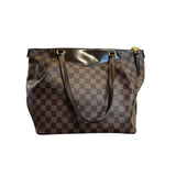 *Louis Vuitton Damier Ebene Westminster GM Coated Canvas Leather Trim Tote Bag