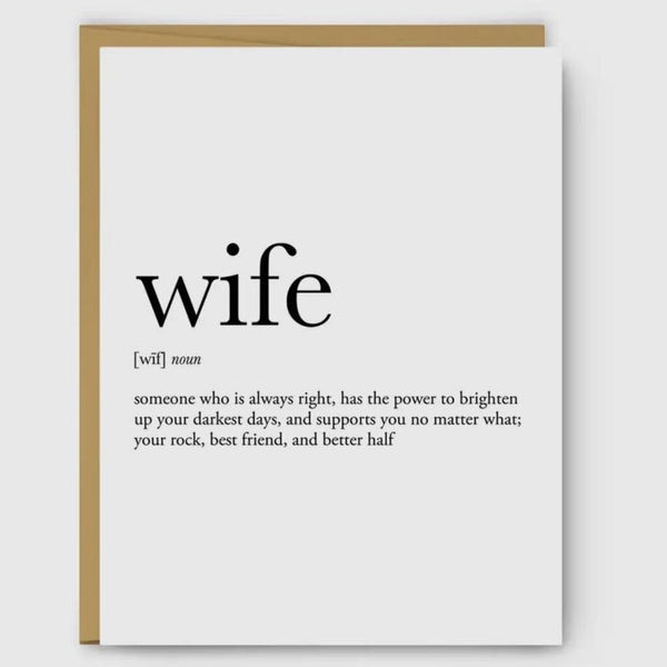 Footnotes Wife Definition Notecard