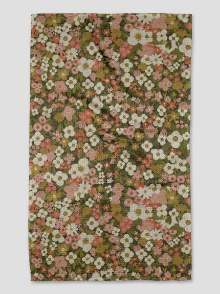 Geometry Gilded Garden Floral Tea Towel