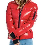 *SAM. New York Freestyle Nylon & Goose Down Zip-Up Padded Collar Puffer Jacket, Size S