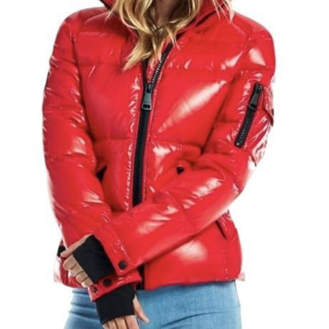 *SAM. New York Freestyle Nylon & Goose Down Zip-Up Padded Collar Puffer Jacket, Size S