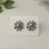 *Tiffany & Co Sterling Silver Daisy Flower Stud Earrings