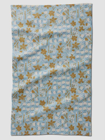 Geometry March Ditsy Floral Tea Towel