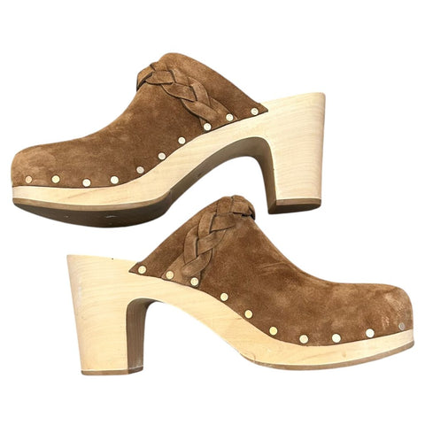 *Loeffler Randall Hampden Merrill Suede Braided Mule Clogs w/Box, Size 10.5 B