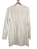 ^NWT Sau Lee Audrey Tweed Long Sleeve V-Neck Button Up Mini Coat Dress, Size 6