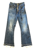 *Veronica Beard Marlene 12" Corset High-Rise Straight Leg Tie Waist Cropped Raw Hem Jeans, Size 25(0)