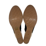 *NWOT Stuart Weitzman Margarite Suede Coated Cork Platform Wedge Slide Sandals w/Box, Size 9.5