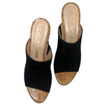 *NWOT Stuart Weitzman Margarite Suede Coated Cork Platform Wedge Slide Sandals w/Box, Size 9.5