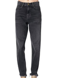 *THE GREAT. The Slouch Taper Cotton Denim High-Rise Raw Hem Jeans, Size 26 (2)
