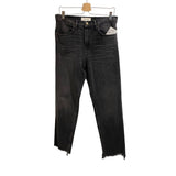 *THE GREAT. The Slouch Taper Cotton Denim High-Rise Raw Hem Jeans, Size 26 (2)