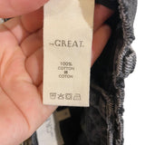 *THE GREAT. The Slouch Taper Cotton Denim High-Rise Raw Hem Jeans, Size 26 (2)