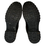 *Fendi Leather Shearling Lined Buckle Trim Lug Sole Moto Ankle Boots, Size 36.5