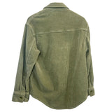 *Reformation Layne Stretch Cotton Corduroy Spread Collar Button-Up Oversized Shacket, Size S