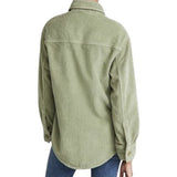 *Reformation Layne Stretch Cotton Corduroy Spread Collar Button-Up Oversized Shacket, Size S