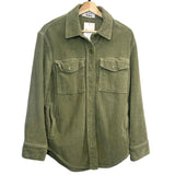 *Reformation Layne Stretch Cotton Corduroy Spread Collar Button-Up Oversized Shacket, Size S