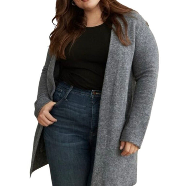 *Jenni Kayne Sweater Coat Felted Wool & Yak Blend Open Front Duster Cardigan, Size S