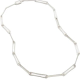 *Monica Vinader Alta Long Link Sterling Silver 22" Paperclip Necklace w/Pouch