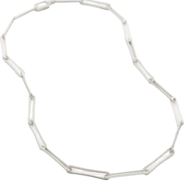 *Monica Vinader Alta Long Link Sterling Silver 22" Paperclip Necklace w/Pouch