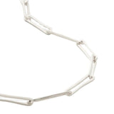 *Monica Vinader Alta Long Link Sterling Silver 22" Paperclip Necklace w/Pouch