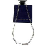 *Monica Vinader Alta Long Link Sterling Silver 22" Paperclip Necklace w/Pouch