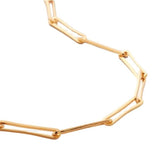 *Monica Vinader Alta Long Link Gold Vermeil 22" Paperclip Necklace w/Pouch