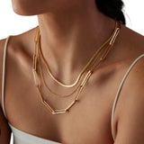 *Monica Vinader Alta Long Link Gold Vermeil 22" Paperclip Necklace w/Pouch