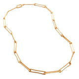 *Monica Vinader Alta Long Link Gold Vermeil 22" Paperclip Necklace w/Pouch
