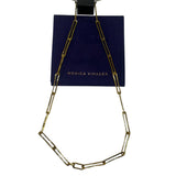 *Monica Vinader Alta Long Link Gold Vermeil 22" Paperclip Necklace w/Pouch