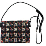 *Etro Goa Leather Embroidery Bead & PomPom Trim Envelope Magnetic Closure Braided Strap Shoulder Bag