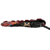 *Etro Goa Leather Embroidery Bead & PomPom Trim Envelope Magnetic Closure Braided Strap Shoulder Bag