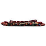 *Etro Goa Leather Embroidery Bead & PomPom Trim Envelope Magnetic Closure Braided Strap Shoulder Bag